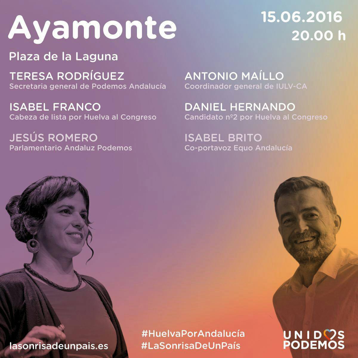 Unidos Podemos presenta su candidatura en Ayamonte