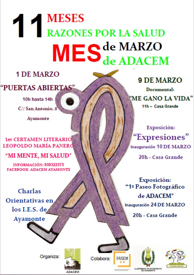 ADACEM COMIENZA SUS ACTIVIDADES, DENTRO DEL PROYECTO «11 MESES 11 MOTIVOS POR TU SALUD»