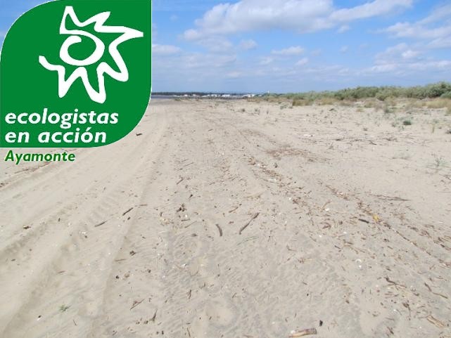 Según Ecologistas en Acción de Ayamonte «Cambiar arena de sitio no es regenerar una playa, es tirar dinero público»
