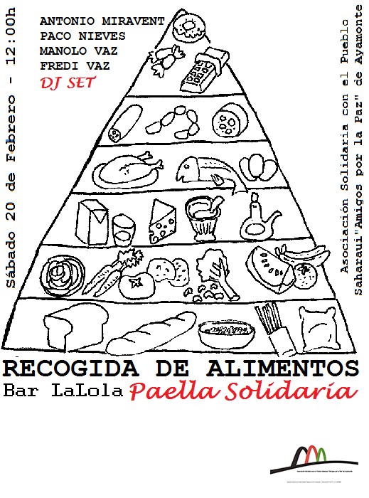 RECOGIDA DE ALIMENTOS Y PAELLA SOLIDARIA CON EL SÁHARA