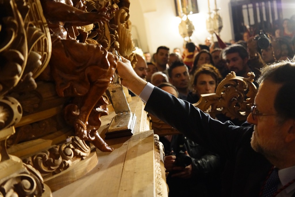 MARIANO RAJOY, EN LA SALIDA PROCESIONAL DE LA HERMANDAD DE LA SAGRADA LANZADA DE AYAMONTE