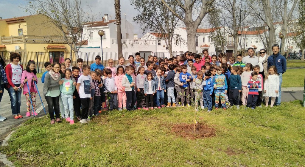 MIEMBROS DEL EQUIPO DE GOBIERNO PARTICIPAN EN LA PLANTACIÓN DE OLIVOS EN LOS COLEGIOS DE AYAMONTE