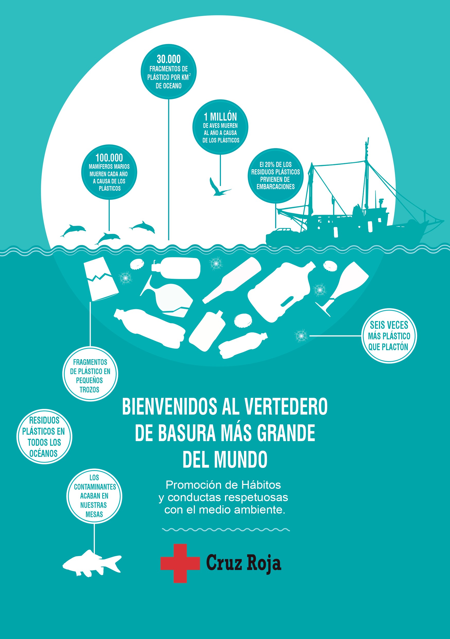 La Asamblea Local de Cruz Roja en Ayamonte inicia una campaña de sensibilización sobre el estado de nuestros océanos.