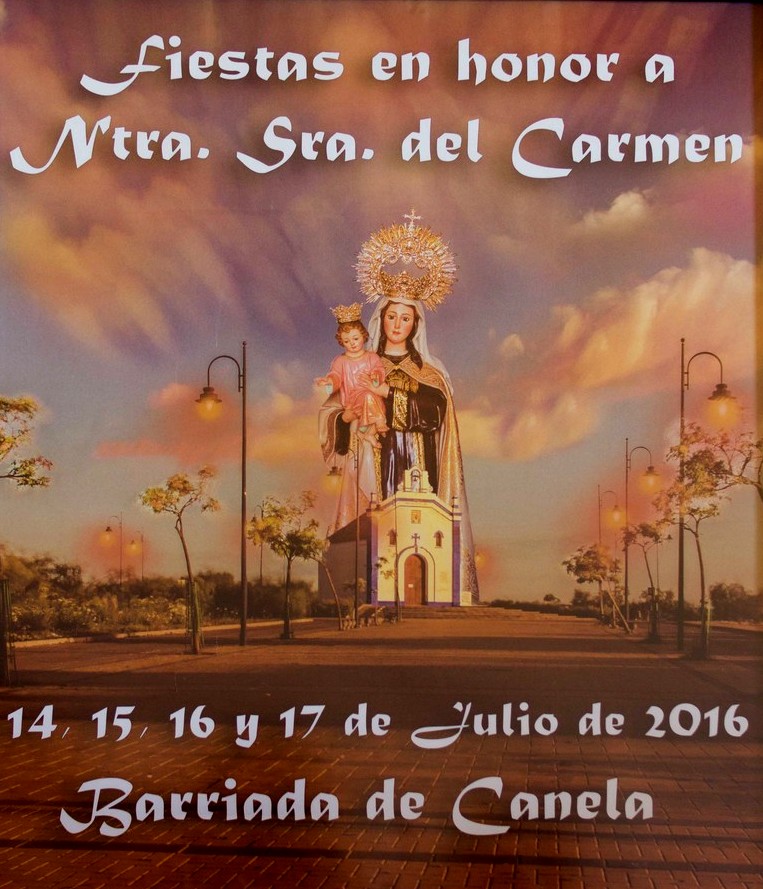 Fiestas en honor de Nuestra Señora del Carmen, en la Barriada de Canela