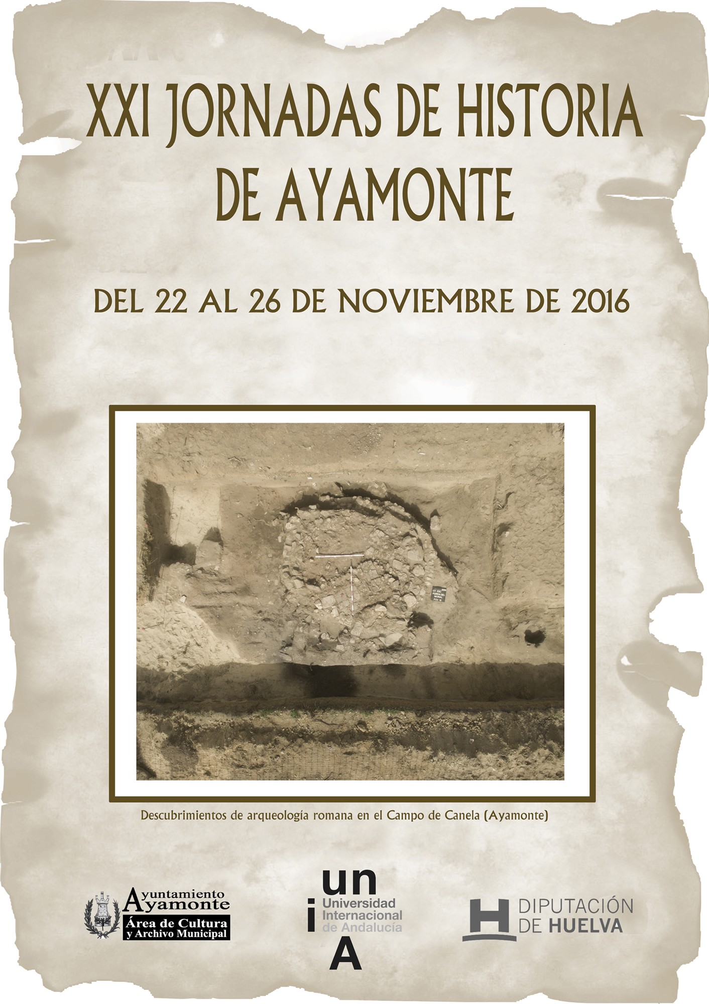 LAS JORNADAS DE HISTORIA DE AYAMONTE SE CELEBRARÁN ENTRE EL 22 Y EL 26 DE NOVIEMBRE