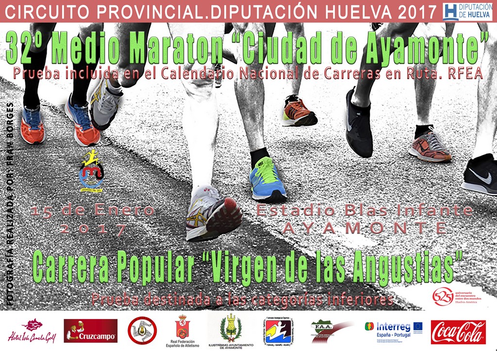 SIGUE ABIERTO EL PLAZO DE INSCRIPCIÓN PARA PARTICIPAR EN EL XXXII MEDIO MARATÓN “CIUDAD DE AYAMONTE”