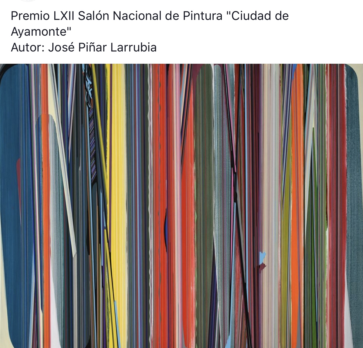 JOSÉ PINAR LARRUBIA GANADOR DEL LXII SALÓN NACIONAL DE PINTURA “CIUDAD DE AYAMONTE”