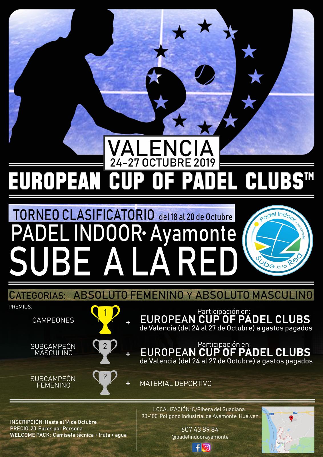 AYAMONTE ACOGE ESTE FIN DE SEMANA UN TORNEO CLASIFICATORIO PARA LA EUROPEAN CUP OF PADEL CLUBS