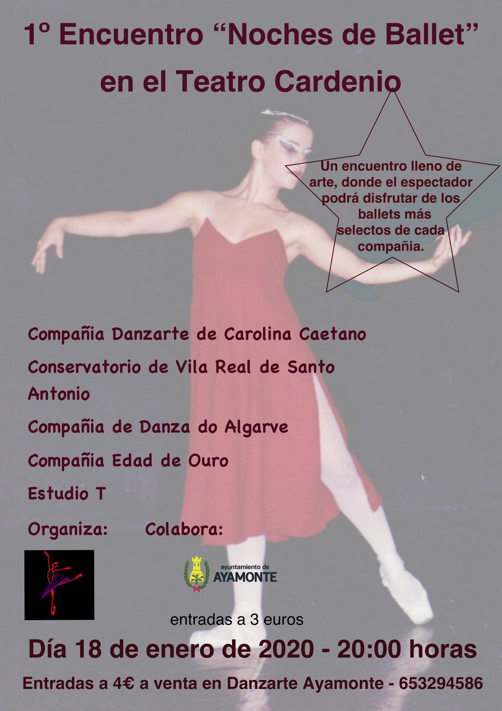 EL TEATRO CARDENIO DE AYAMONTE ACOGE ESTE SÁBADO EL I ENCUENTRO DE NOCHES DE BALLET
