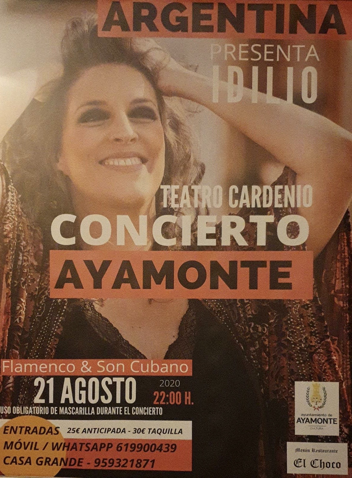 LA ALCALDESA DE AYAMONTE Y ARGENTINA PRESENTAN EL CONCIERTO QUE LA ARTISTA OFRECERÁ EL 21 DE AGOSTO EN EL TEATRO “CARDENIO”