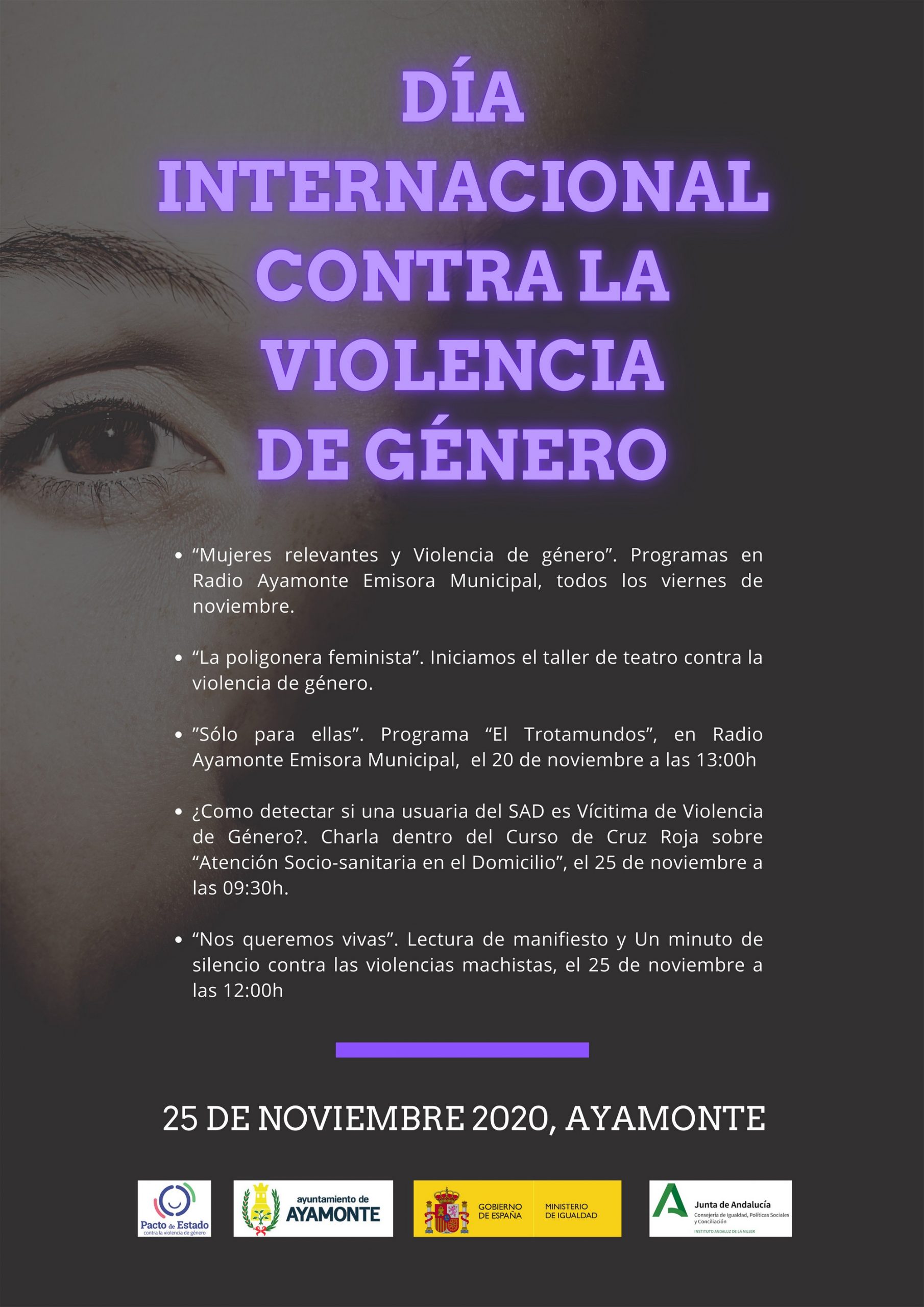 EL AYUNTAMIENTO DE AYAMONTE PRESENTA SU CAMPAÑA DEL DÍA INTERNACIONAL CONTRA LA VIOLENCIA DE GÉNERO