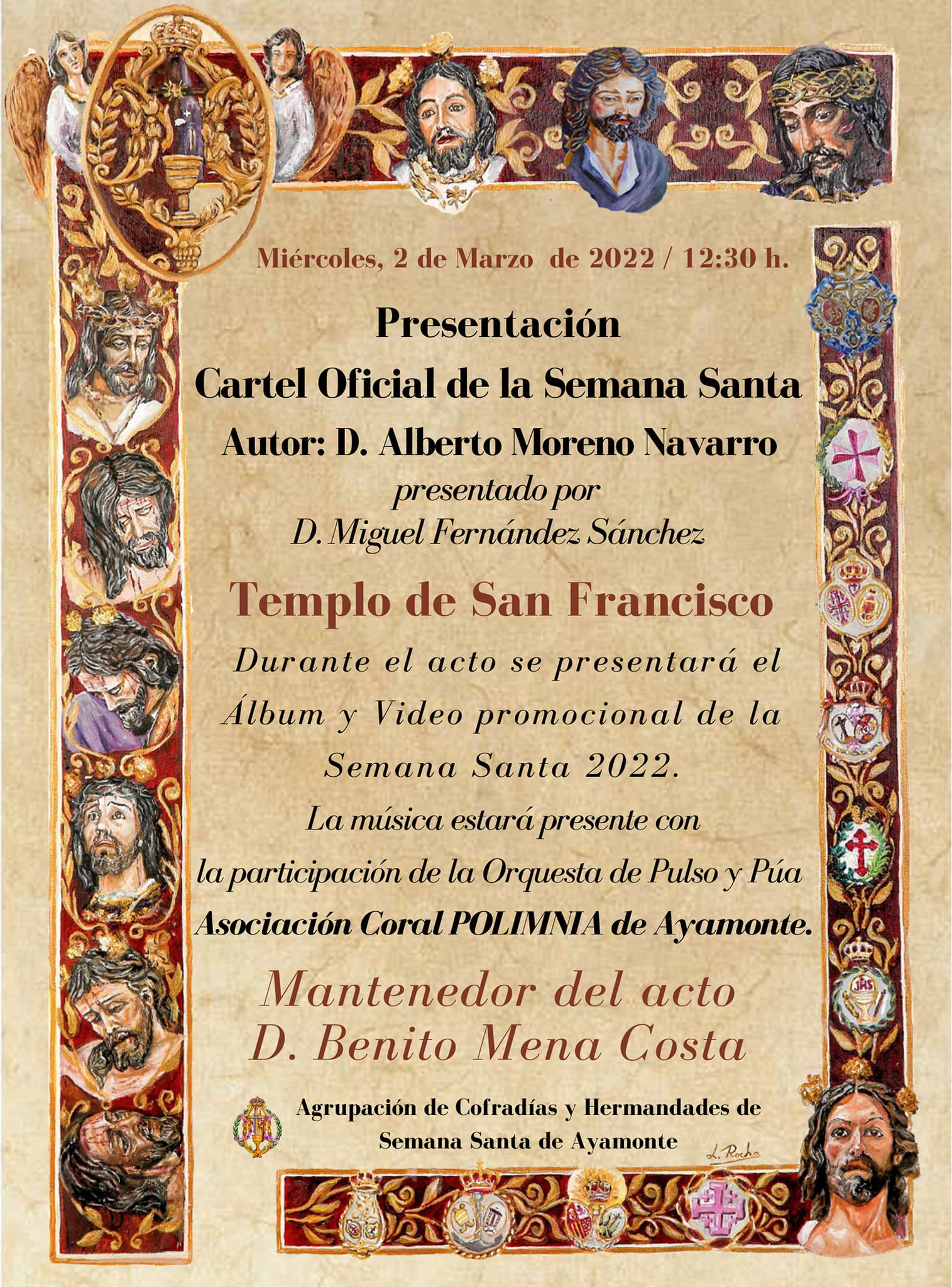 PRESENTACIÓN DEL CARTEL DE LA SEMANA SANTA DE AYAMONTE 2022